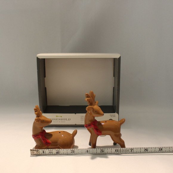 Threshold Earthenware Salt & Pepper Shaker Set - Holiday Reindeer - Picture 5 of 6